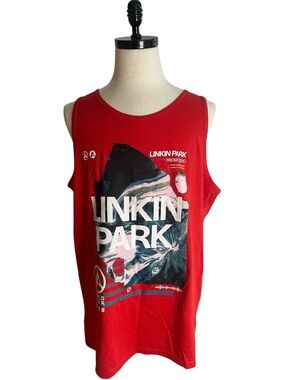Linkin Park From Zero World Tour 2025 Jagged Graphic Tank Top Red